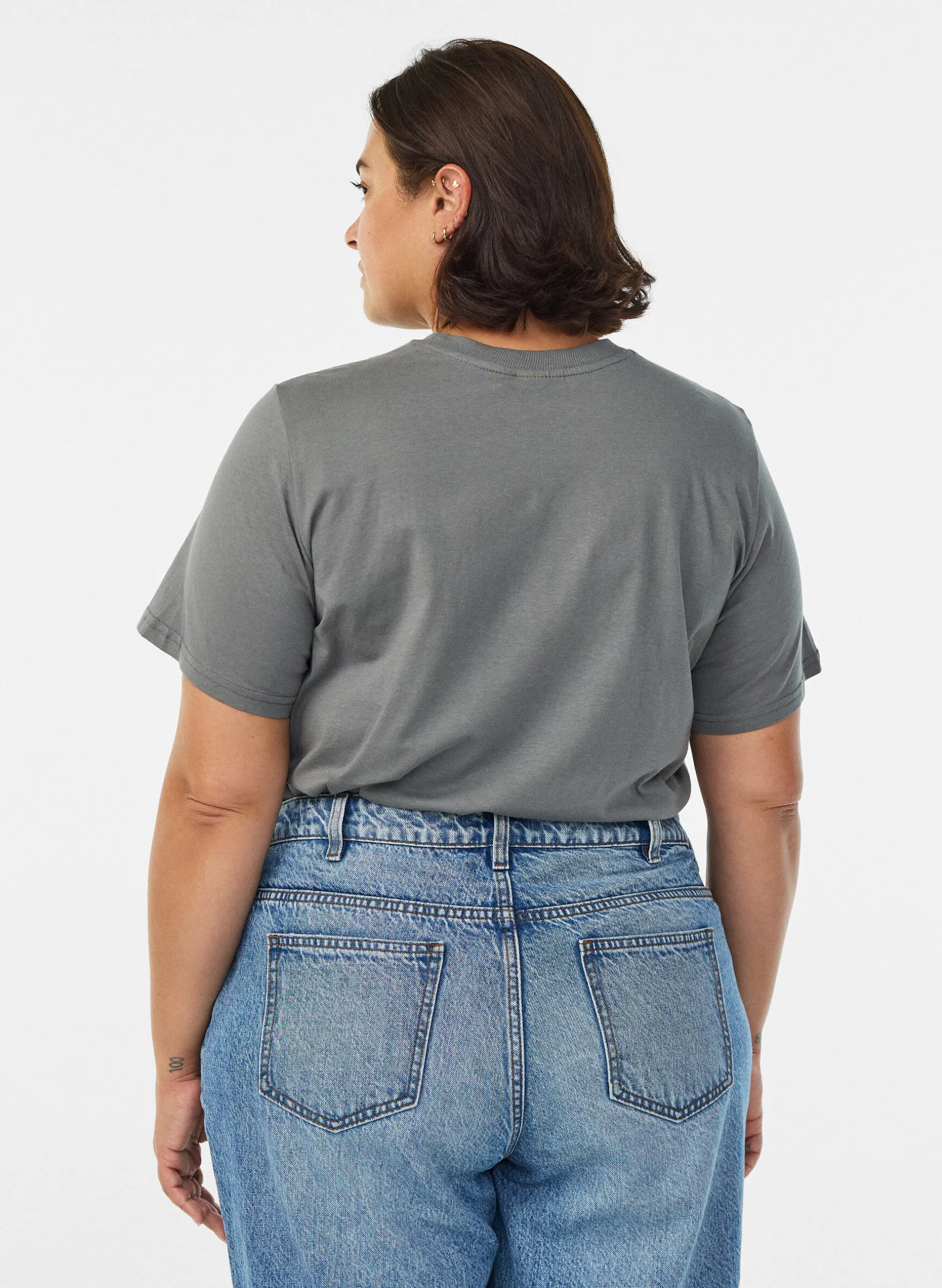Basic-T-Shirt aus Baumwolle mit Rundhalsausschnitt.