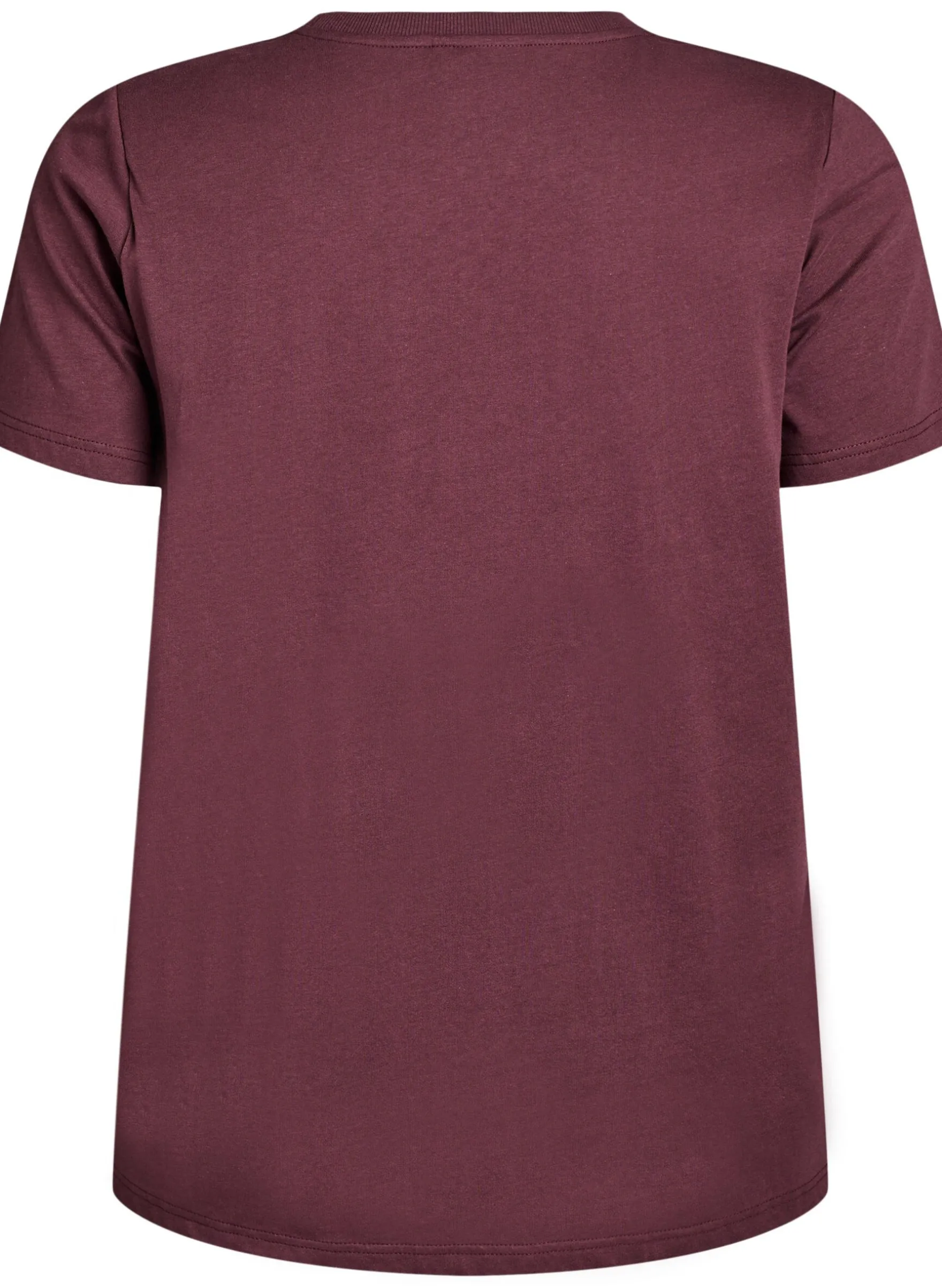 Basic-T-Shirt aus Baumwolle mit Schulterpolstern