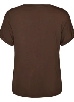 Basic T-Shirt aus Viskose mit V-Ausschnitt