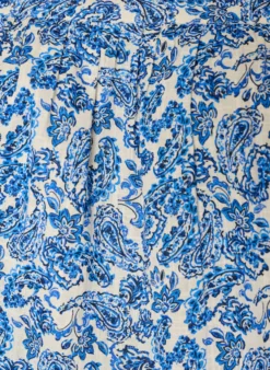 Baumwollbluse mit eckigem Ausschnitt