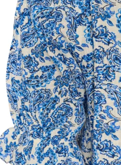 Baumwollbluse mit eckigem Ausschnitt