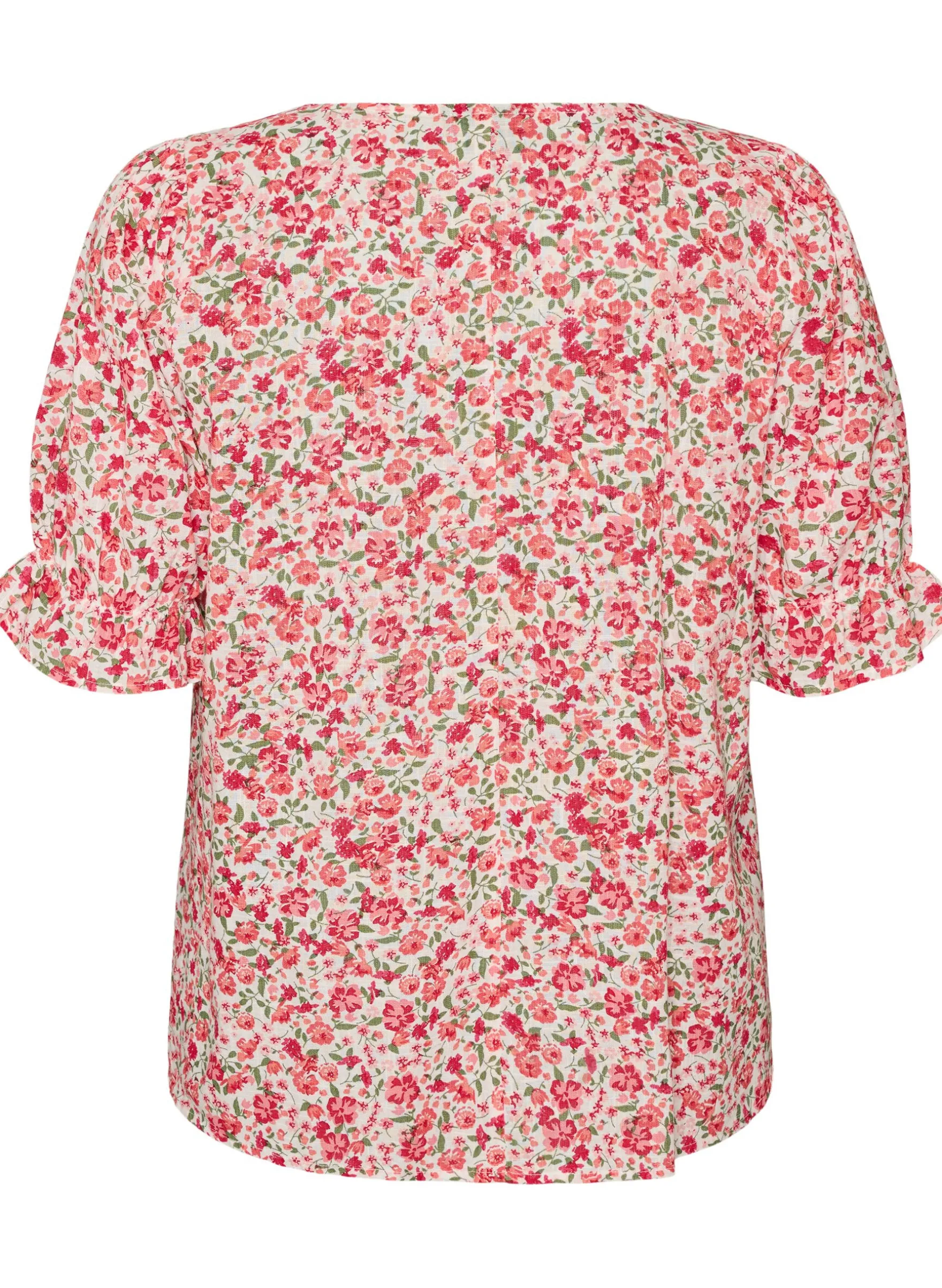 Baumwollbluse mit eckigem Ausschnitt
