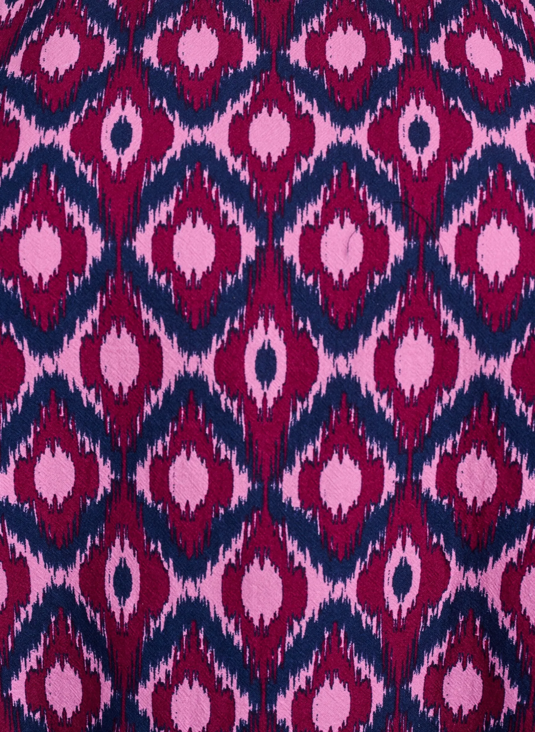 Baumwoll-Bluse mit Print und kurzen Ärmeln