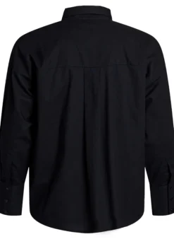 Baumwollbluse mit Ton-in-Ton-Blumenstickerei
