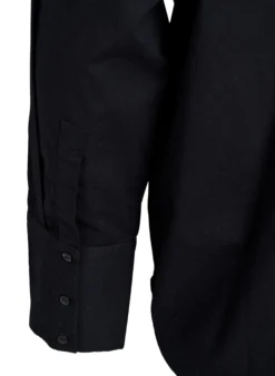 Baumwollbluse mit Ton-in-Ton-Blumenstickerei