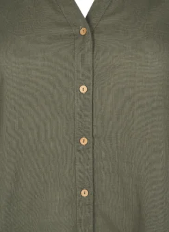 Baumwollbluse mit V-Ausschnitt