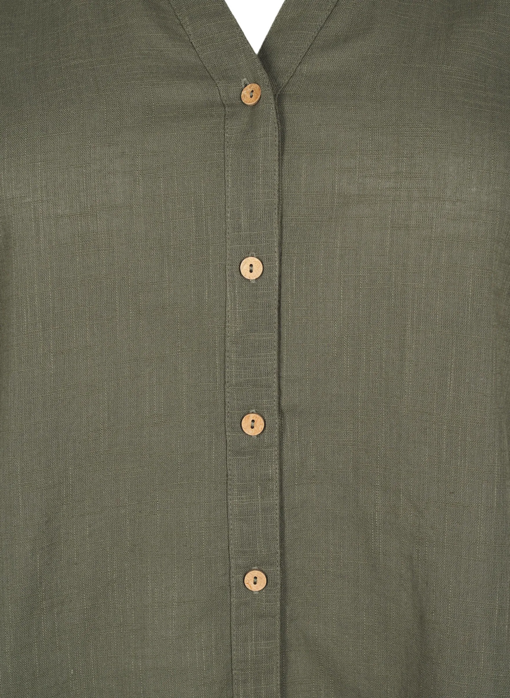 Baumwollbluse mit V-Ausschnitt