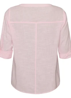 Baumwollbluse mit V-Ausschnitt
