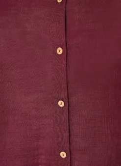 Baumwollbluse mit V-Ausschnitt