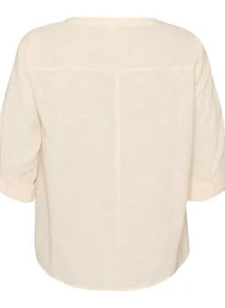 Baumwollbluse mit V-Ausschnitt