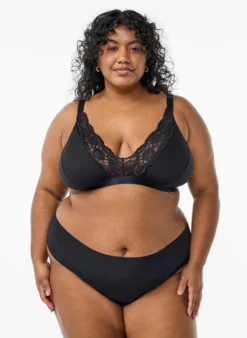 Baumwoll-Bralette mit Spitze
