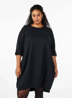 Baumwollkleid mit Ballon-Passform