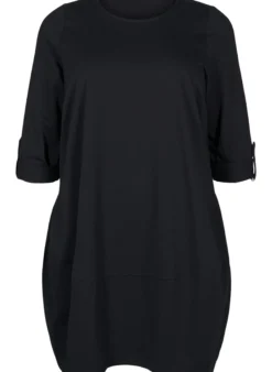 Baumwollkleid mit Ballon-Passform