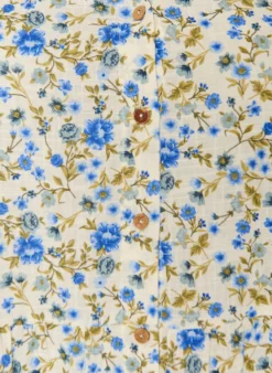 Baumwoll-Midikleid mit Blumenprint