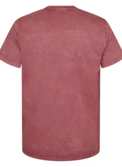 Baumwoll-T-Shirt mit Frontprint und gewaschener Optik