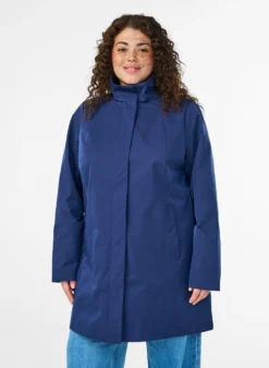 Übergangsjacke mit Taschen und hohem Kragen