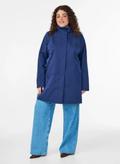 Übergangsjacke mit Taschen und hohem Kragen