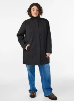 Übergangsjacke mit Taschen und hohem Kragen