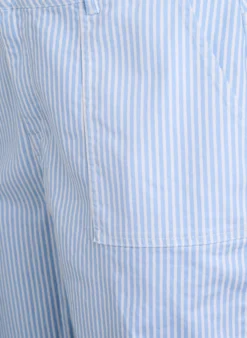 Bermuda-Shorts mit hohem Bund und Streifenmuster