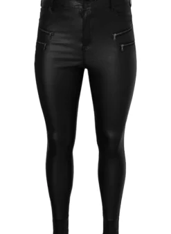 Beschichtete Amy Jeans mit Reißverschluss Detail