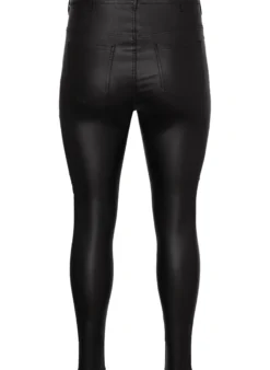 Beschichtete Amy Jeans mit Reißverschluss Detail