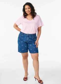 Bestickte Denimshorts