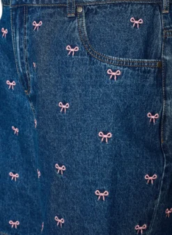 Bestickte Denimshorts