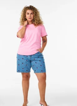 Bestickte Denimshorts