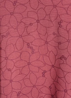 Bestickte Tunika mit Blumenmuster und 3/4-Ärmeln