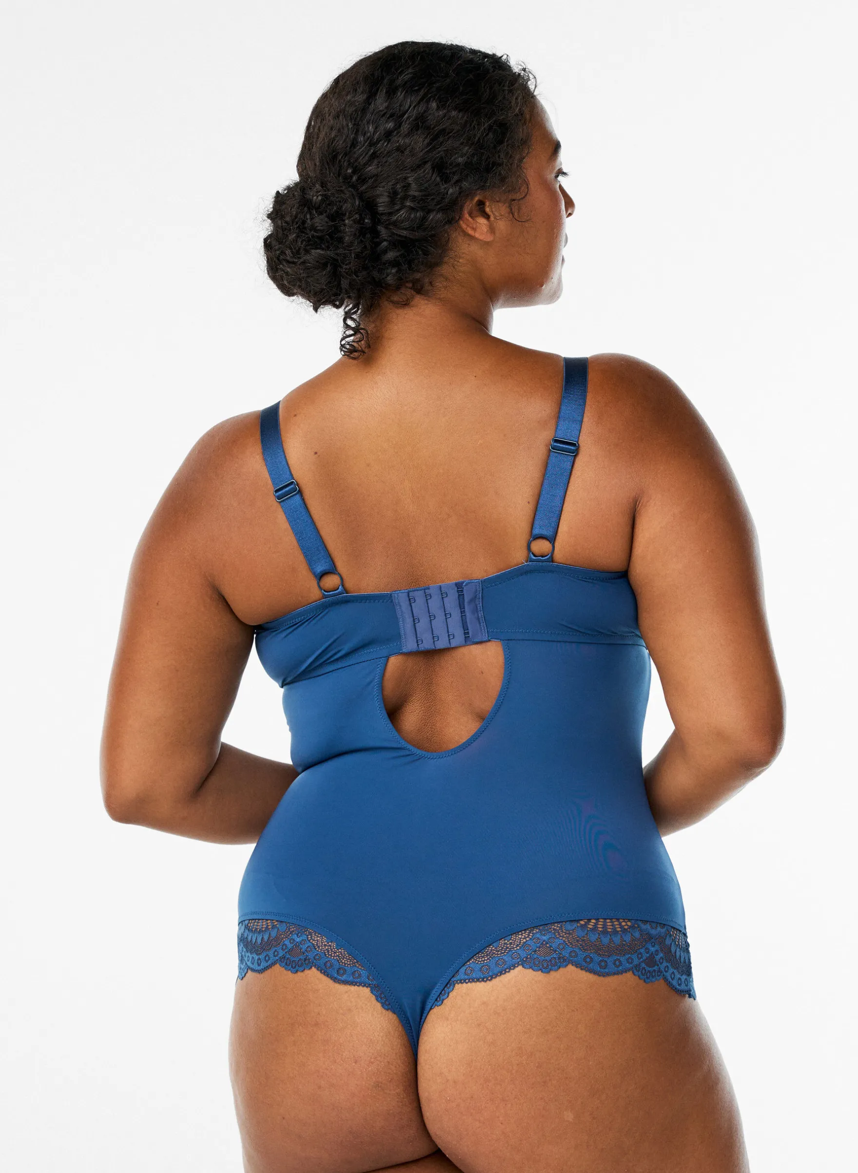 Bügel-Spitzenbody mit Trägerdetails