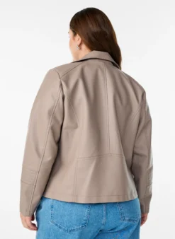 Bikerjacke aus Kunstleder