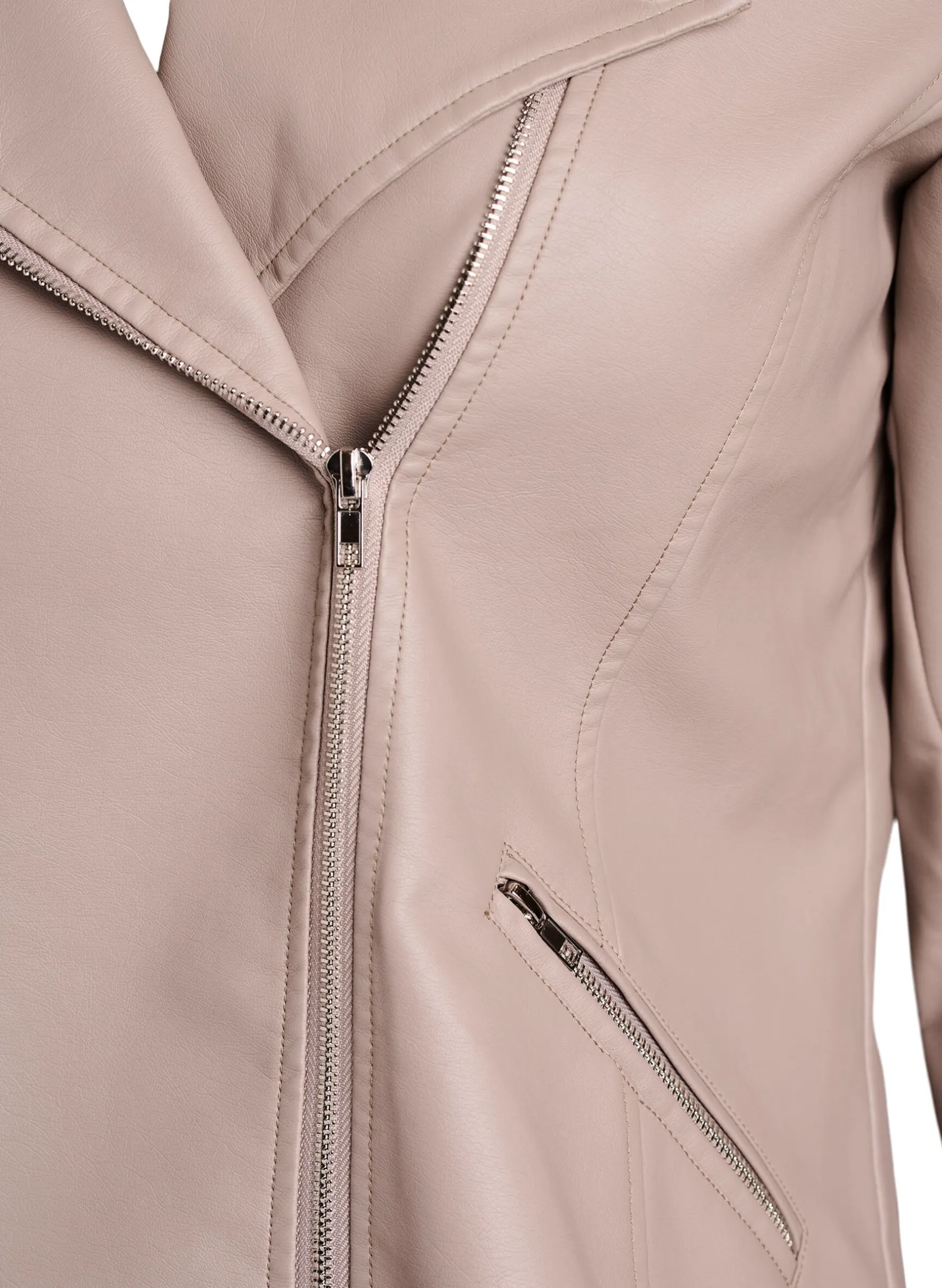 Bikerjacke aus Kunstleder