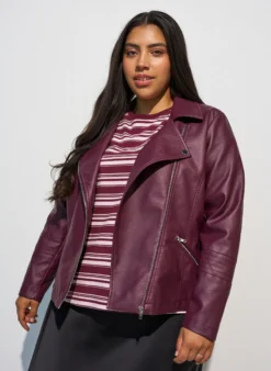 Bikerjacke aus Kunstleder