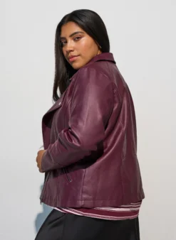 Bikerjacke aus Kunstleder