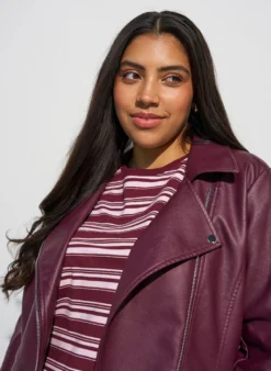 Bikerjacke aus Kunstleder