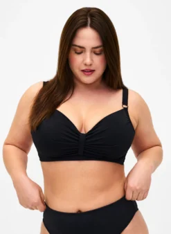 Bikini-BH mit Bügel und drapiertem Stoff