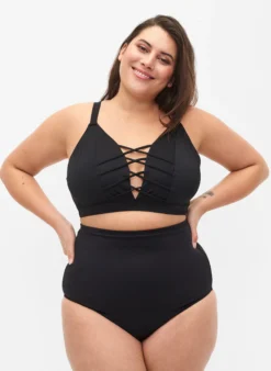 Bikini-Hose mit extra hoher Taille