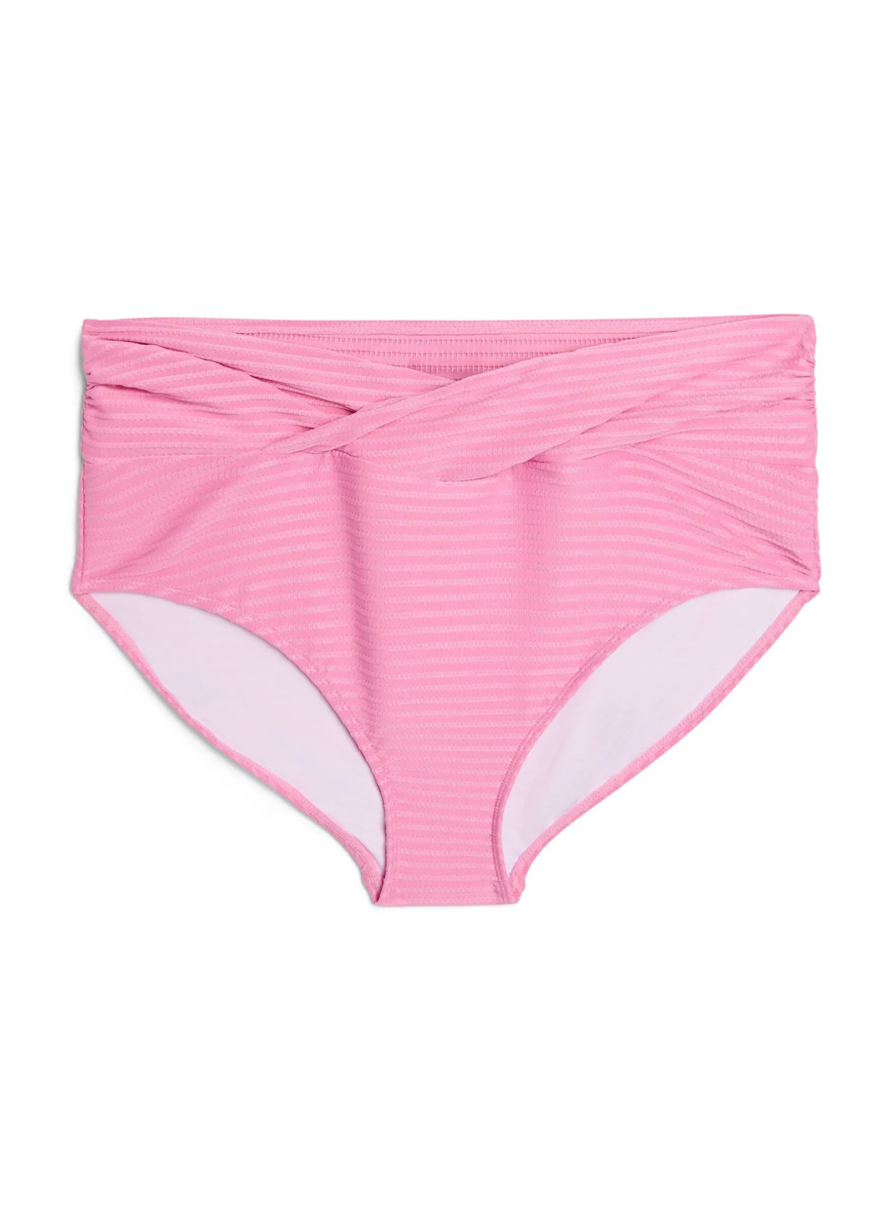 Bikinihose mit hoher Taille und Überkreuz-Details