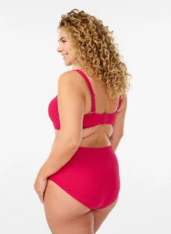 Bikinihose mit Strukturmuster und normaler Taillenhöhe