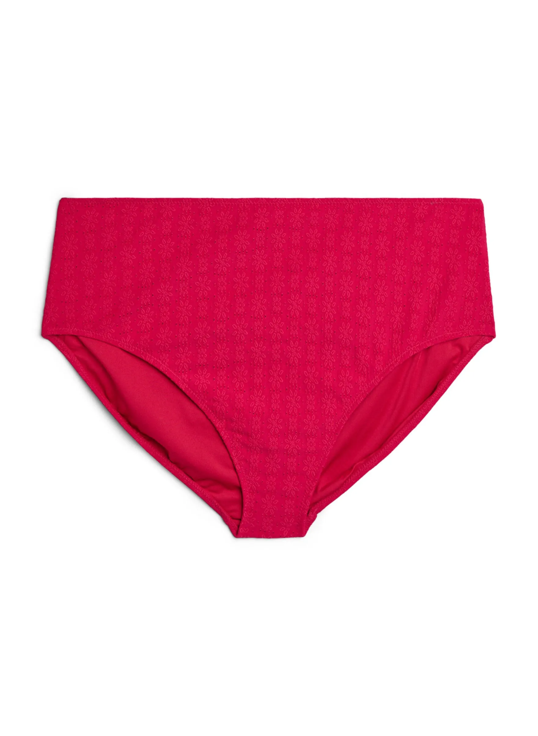 Bikinihose mit Strukturmuster und normaler Taillenhöhe