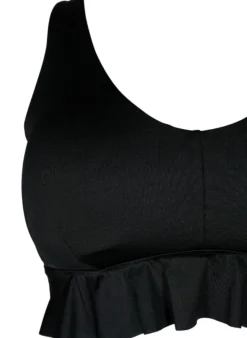 Bikinioberteil mit herausnehmbaren Polstern und Rüschenbesatz