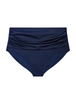 Bikini-Slip mit Drapierung und hoher Taille