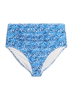 Bikini-Slip mit Print und hoher Taille