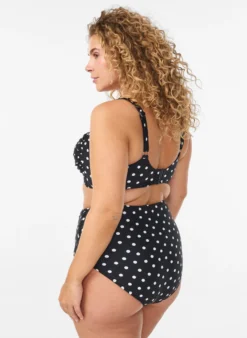Bikini-Slip mit Print und hoher Taille