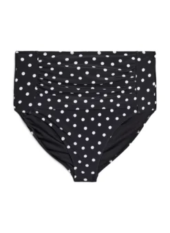 Bikini-Slip mit Print und hoher Taille