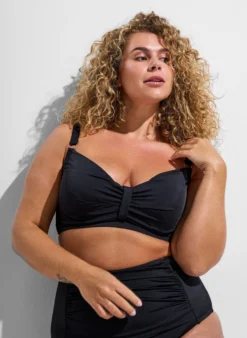 Bikini-Top mit Bügel und Drapierung