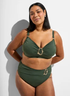 Bikini Top mit Bügel und goldfarbenem Detail