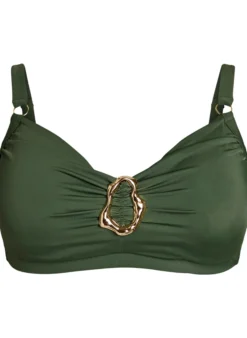 Bikini Top mit Bügel und goldfarbenem Detail