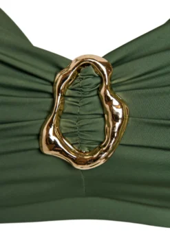 Bikini Top mit Bügel und goldfarbenem Detail