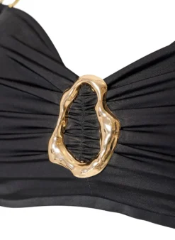 Bikini Top mit Bügel und goldfarbenem Detail